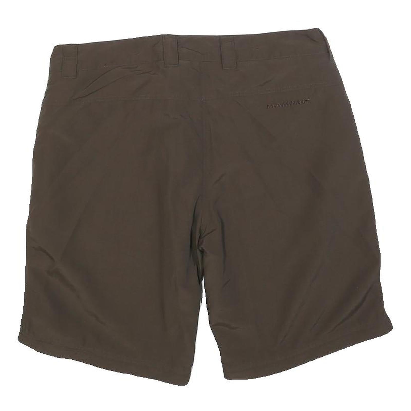MAMMUT Womens Shorts Brown Casual Polyester Blend UK 14 W32 Outdoors Zip Pockets