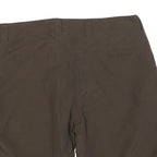 MAMMUT Womens Shorts Brown Casual Polyester Blend UK 14 W32 Outdoors Zip Pockets
