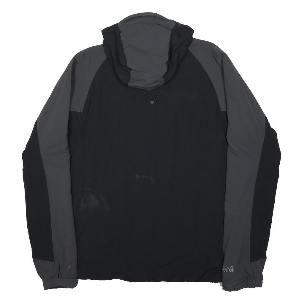 RAB Mens Black & Grey Outdoor Jacket L Polyamide Blend Zip Hooded Fair Condition