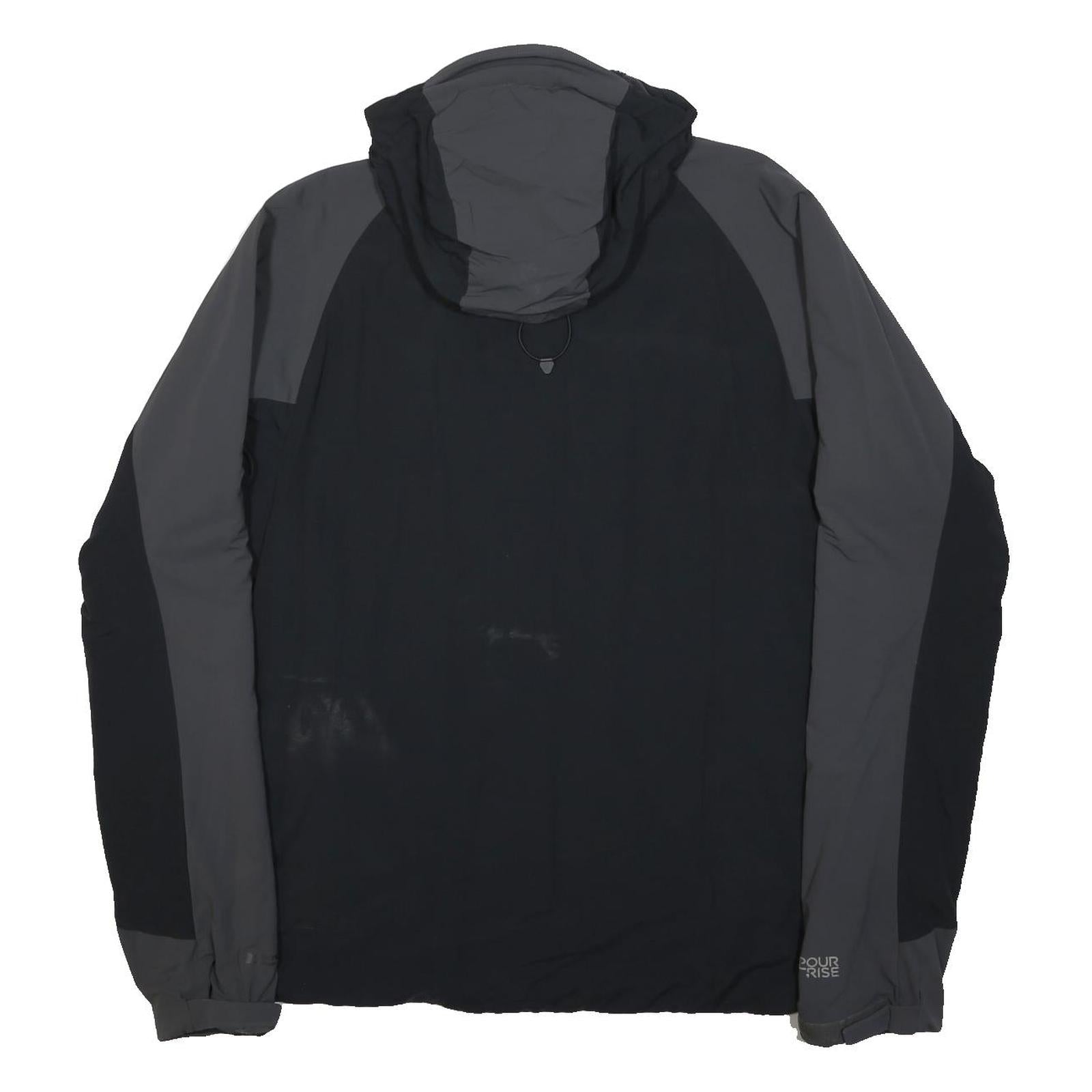 RAB Mens Black & Grey Outdoor Jacket L Polyamide Blend Zip Hooded Fair Condition