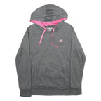 ADIDAS Womens Grey & Pink Hoodie Pullover M Sports Casual Comfortable