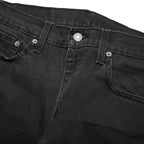 LEVI'S 502 Mens Slim Black Denim Slim Jeans W30 L30 Classic Cotton Blend
