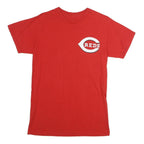 MAJESTIC Mens Red Reds Graphic T-Shirt S Short Sleeve Crew Neck Sports Logo