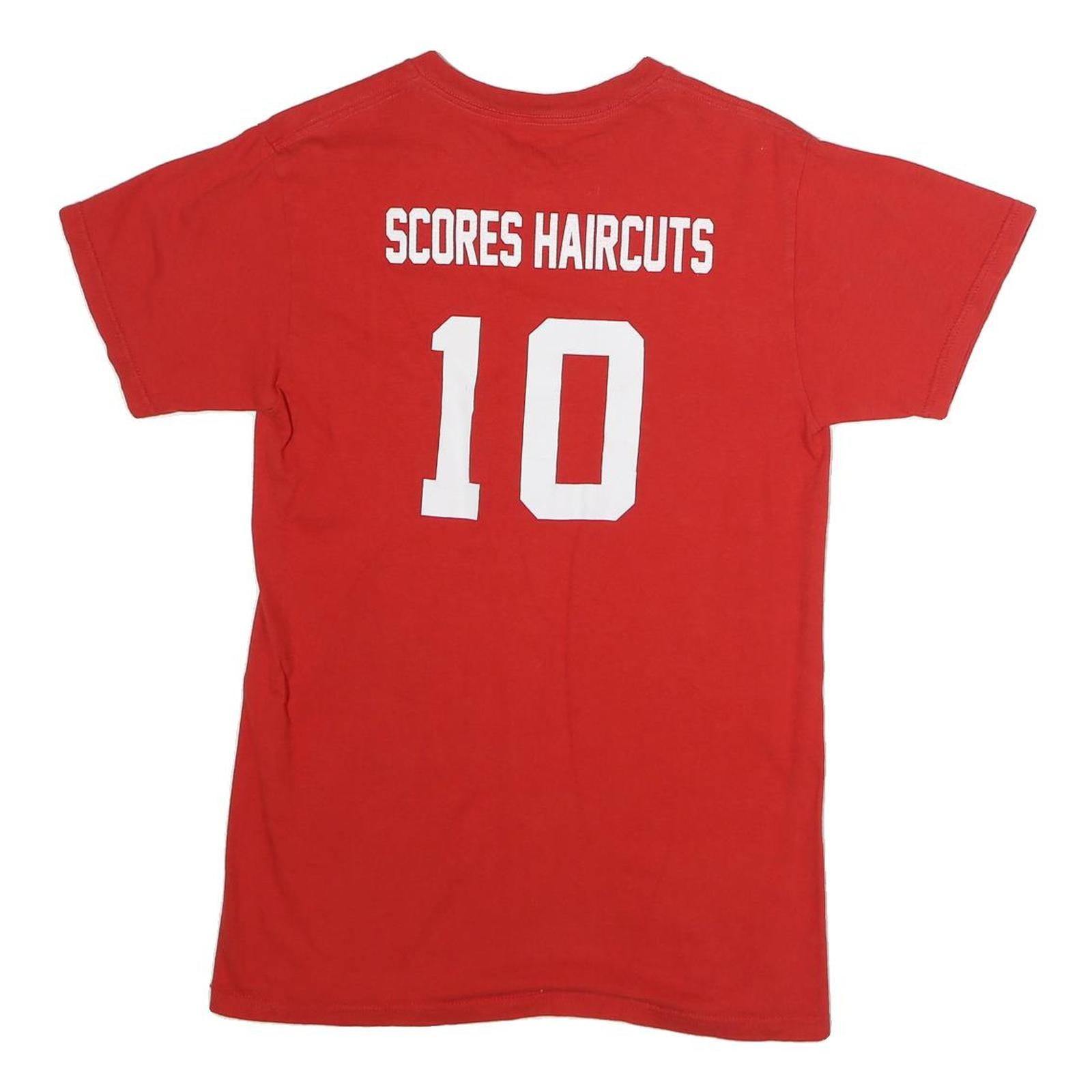MAJESTIC Mens Red Reds Graphic T-Shirt S Short Sleeve Crew Neck Sports Logo