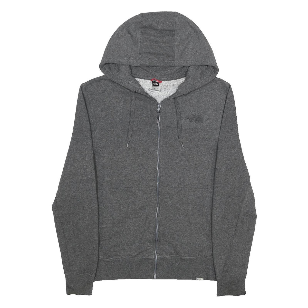 THE NORTH FACE Mens Grey Full Zip Hoodie S Cotton Blend Casual