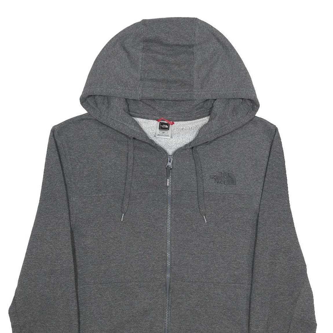 THE NORTH FACE Mens Grey Full Zip Hoodie S Cotton Blend Casual