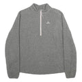 QUECHUA Womens Grey Patterned Jumper Half Zip Basic Knit XL Outdoor Activewear
