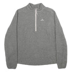 QUECHUA Womens Grey Patterned Jumper Half Zip Basic Knit XL Outdoor Activewear
