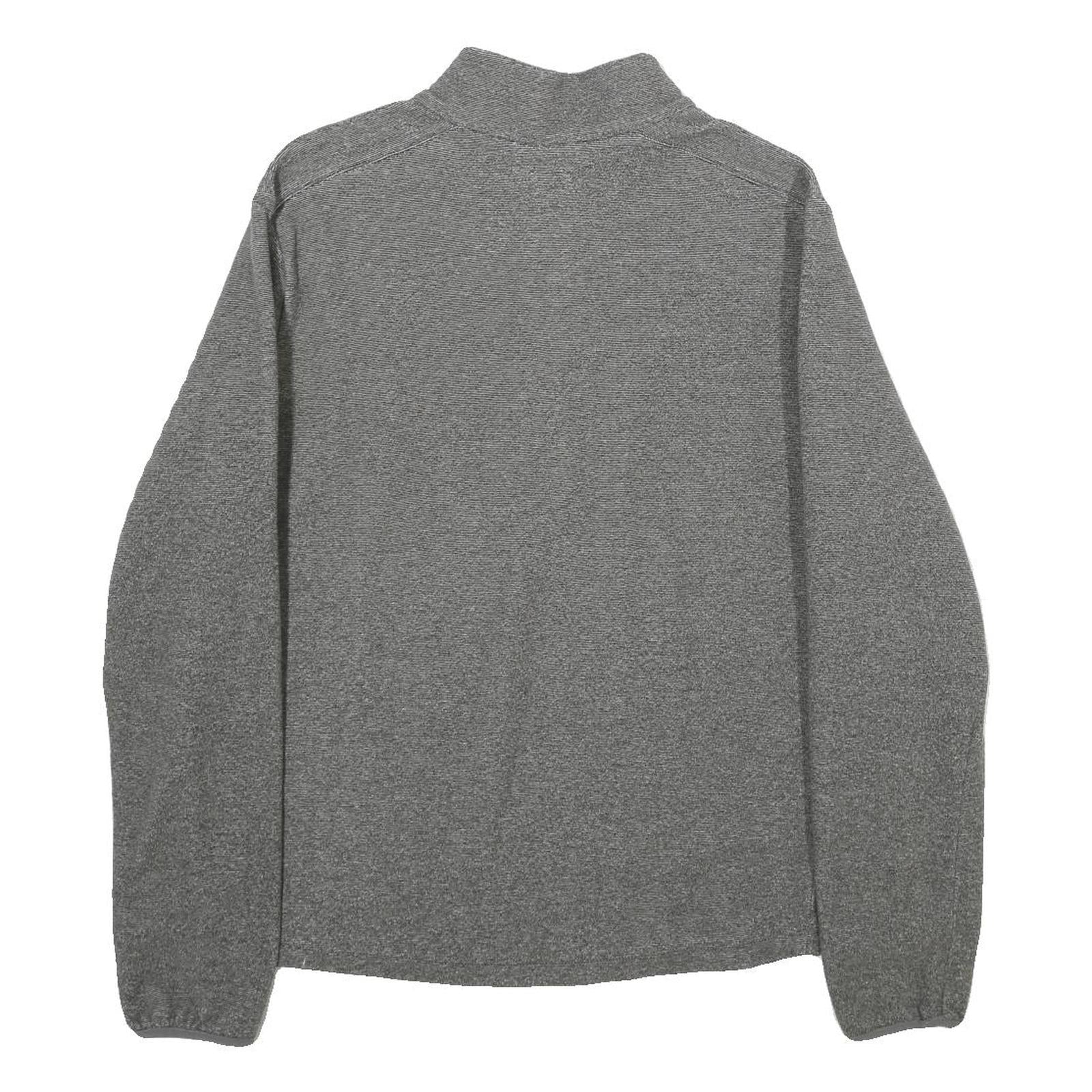 QUECHUA Womens Grey Patterned Jumper Half Zip Basic Knit XL Outdoor Activewear
