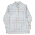 Womens Flannel Shirt Blue Check Long Sleeve M