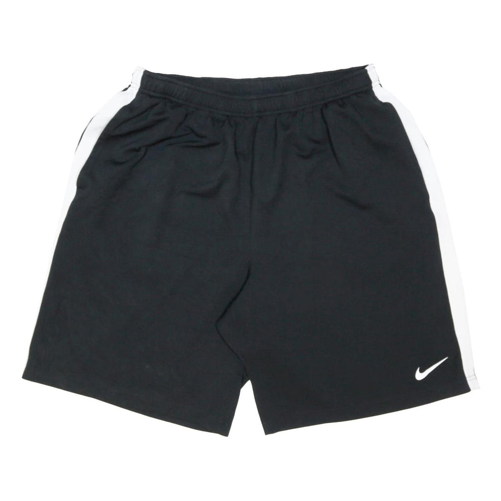 NIKE Mens Shorts Black & White Sports Casual XL W32 Polyester Athletic Gym