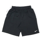 NIKE Mens Shorts Black & White Sports Casual XL W32 Polyester Athletic Gym