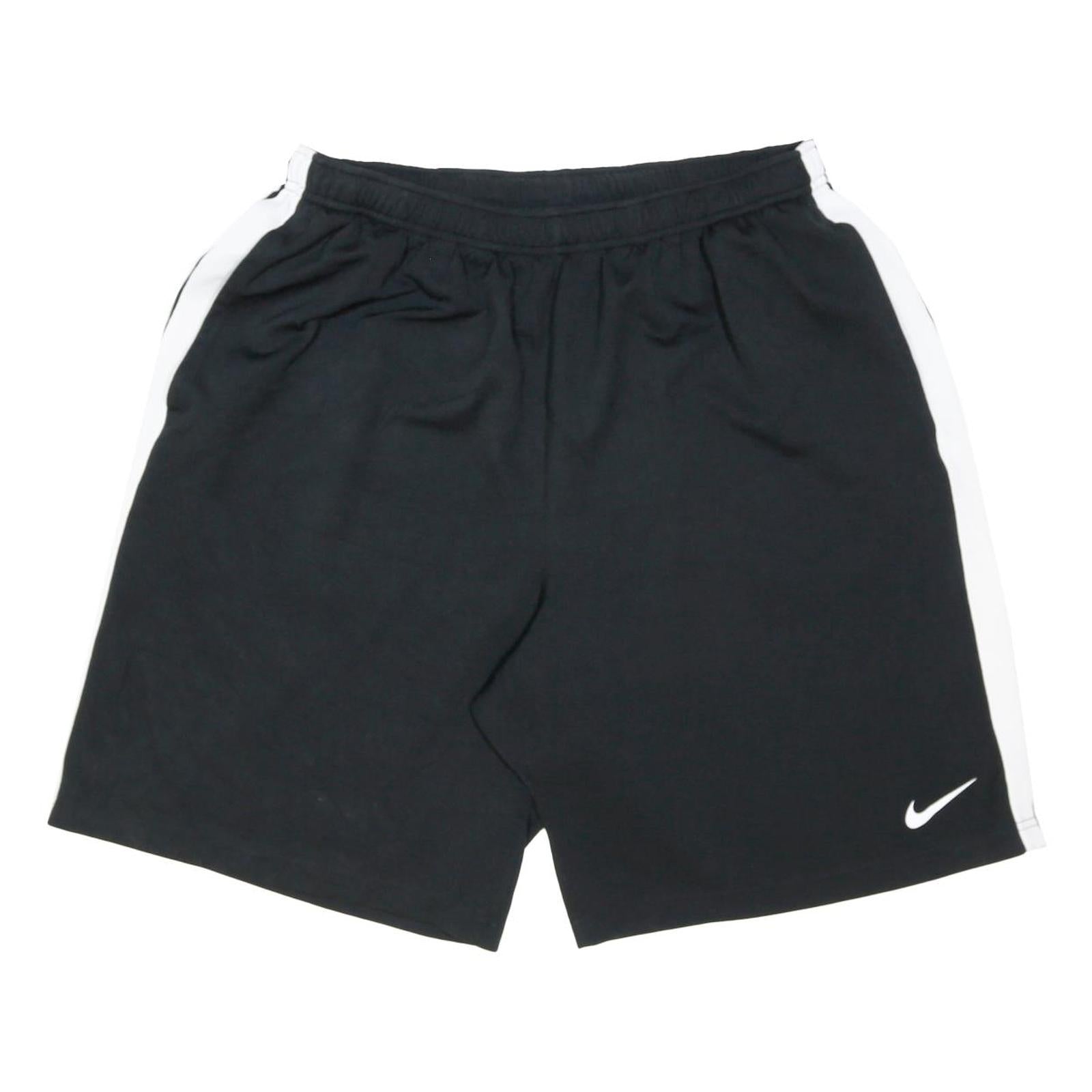 NIKE Mens Shorts Black & White Sports Casual XL W32 Polyester Athletic Gym