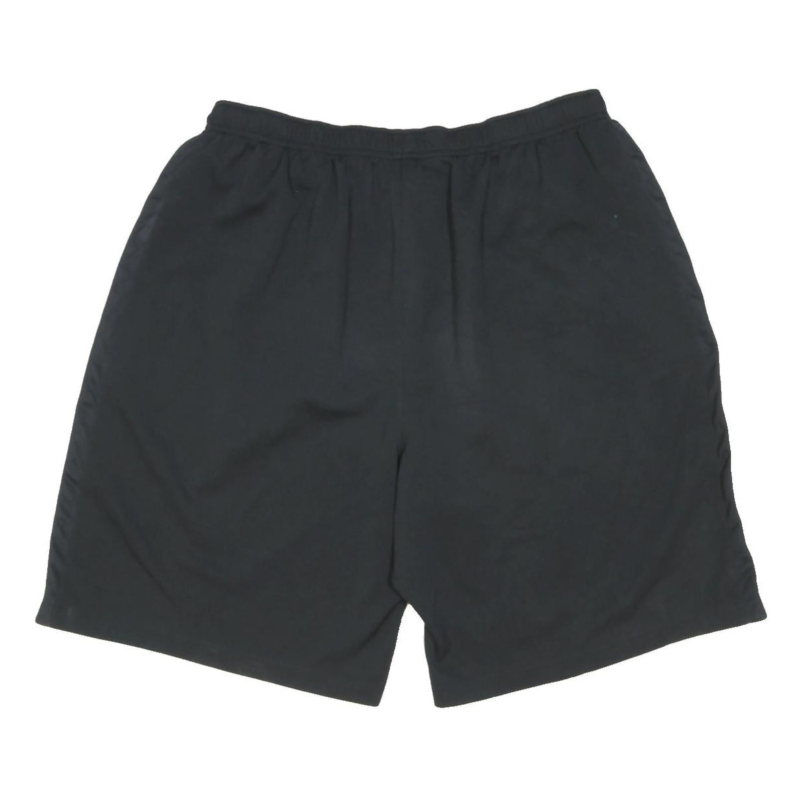 NIKE Mens Shorts Black & White Sports Casual XL W32 Polyester Athletic Gym