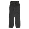 LEVI'S Womens Regular Fit Straight Black Denim Jeans W26 L30 Classic Cotton Zip