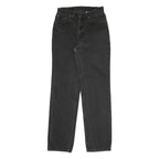 LEVI'S Womens Regular Fit Straight Black Denim Jeans W26 L30 Classic Cotton Zip