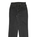 LEVI'S Womens Regular Fit Straight Black Denim Jeans W26 L30 Classic Cotton Zip