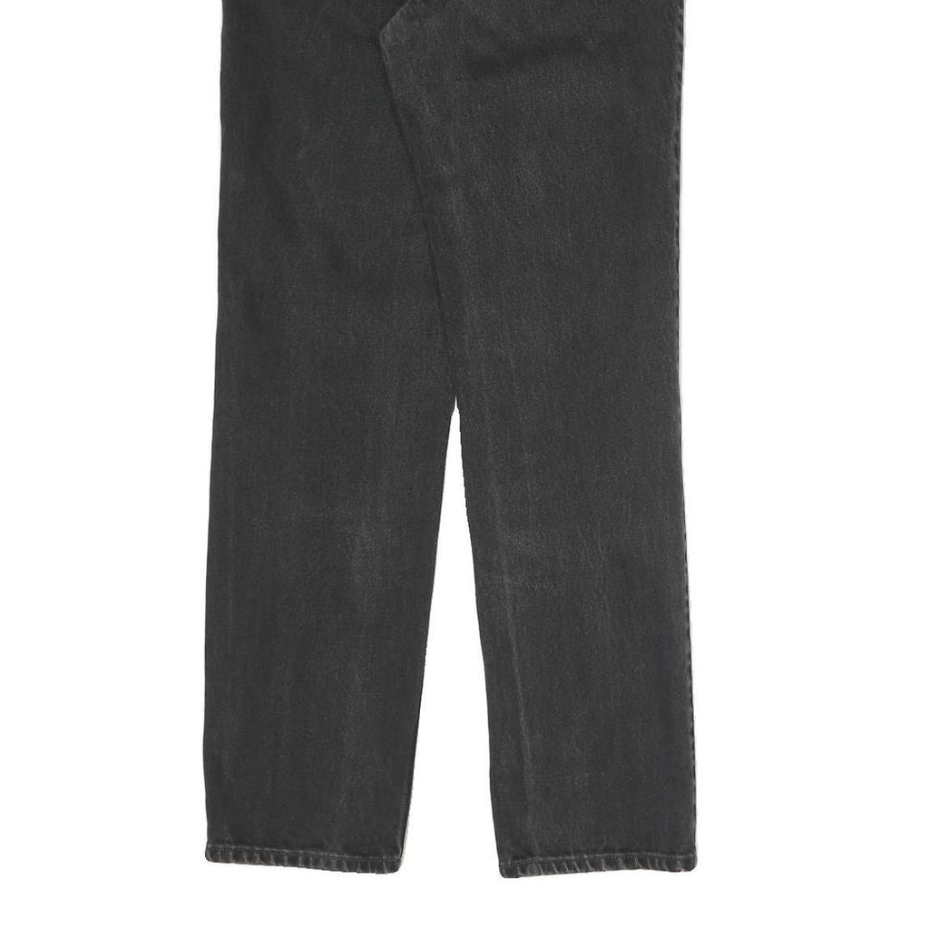LEVI'S Womens Regular Fit Straight Black Denim Jeans W26 L30 Classic Cotton Zip