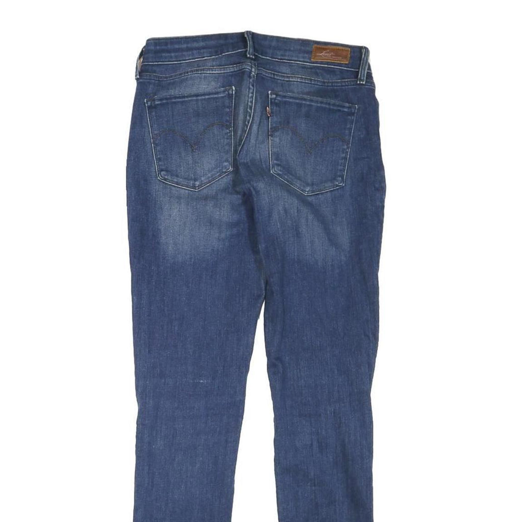 LEVI'S Womens Regular Fit Blue Denim Skinny Jeans W27 L31 Classic Zip Closure
