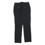 LAUREN RALPH LAUREN Womens Cotton Blend Black Regular Fit Straight Leg Trousers