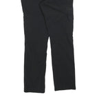 LAUREN RALPH LAUREN Womens Cotton Blend Black Regular Fit Straight Leg Trousers