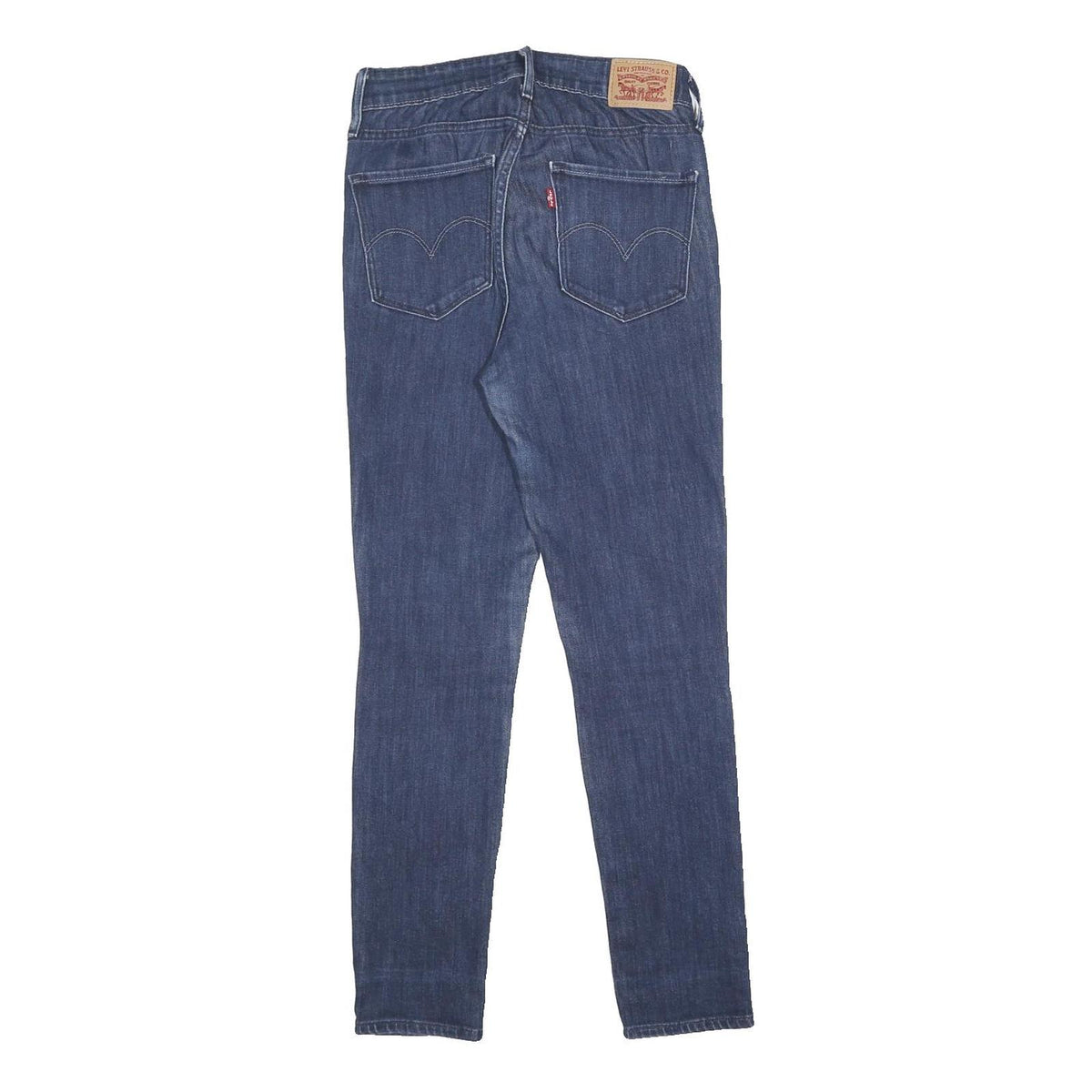 LEVI'S 721 Womens Slim Blue Denim Medium Wash Zip Slim Fit Skinny W26 L28 Jeans