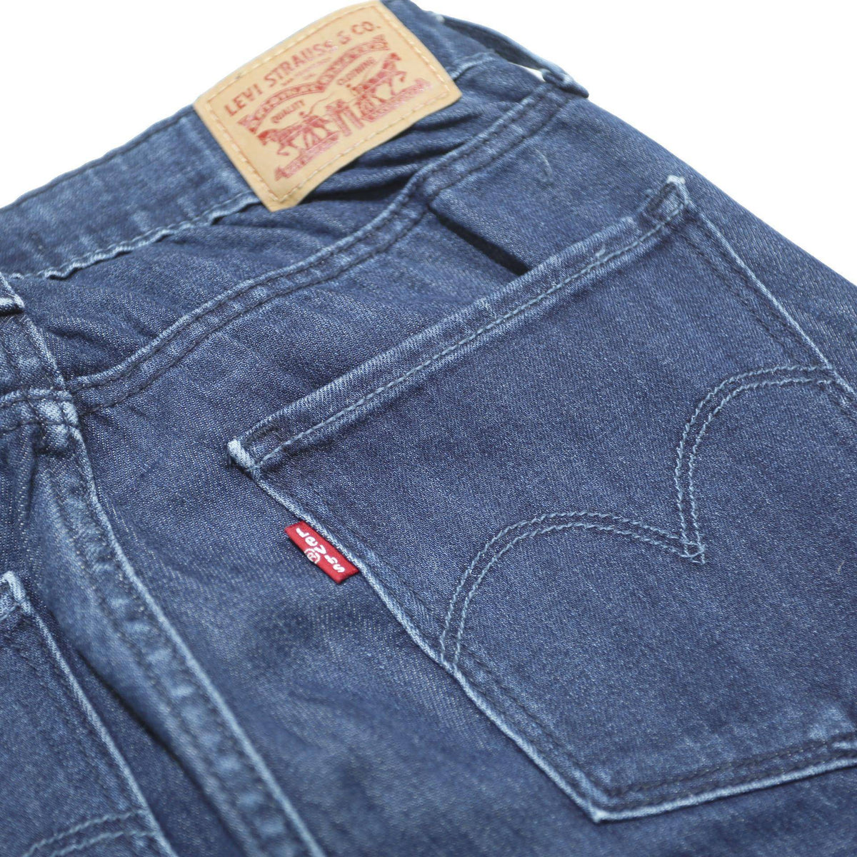 LEVI'S 721 Womens Slim Blue Denim Medium Wash Zip Slim Fit Skinny W26 L28 Jeans
