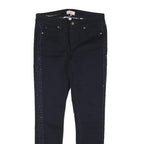 TED BAKER Womens Jeans Black Slim Skinny Denim W28 L27 Embellished Side Stripes