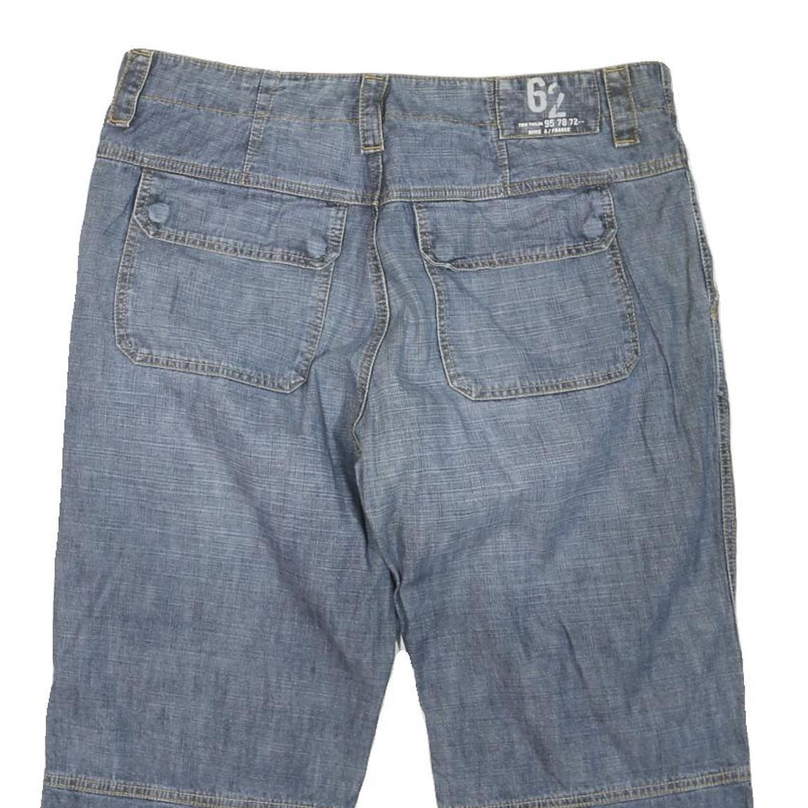 RIVIERA HOTEL Mens Cotton Blend Blue Casual Shorts L W36 Relaxed Fit