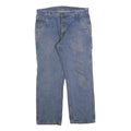 KEY Mens Regular Blue Denim Jeans W34 L30 Cotton Blend Zip Pockets Casual