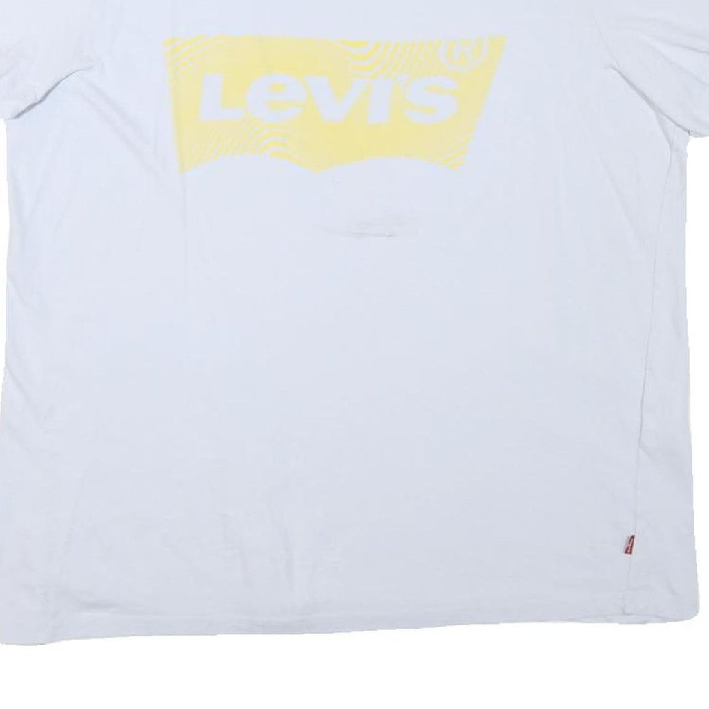 LEVI'S Womens White Cotton Blend Graphic T-Shirt XL Short Sleeve Crew Neck