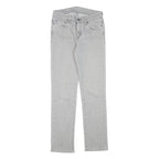 LEVI'S Womens Slim Grey Denim Slim Jeans Cotton Blend W25 L27 Stylish Zip
