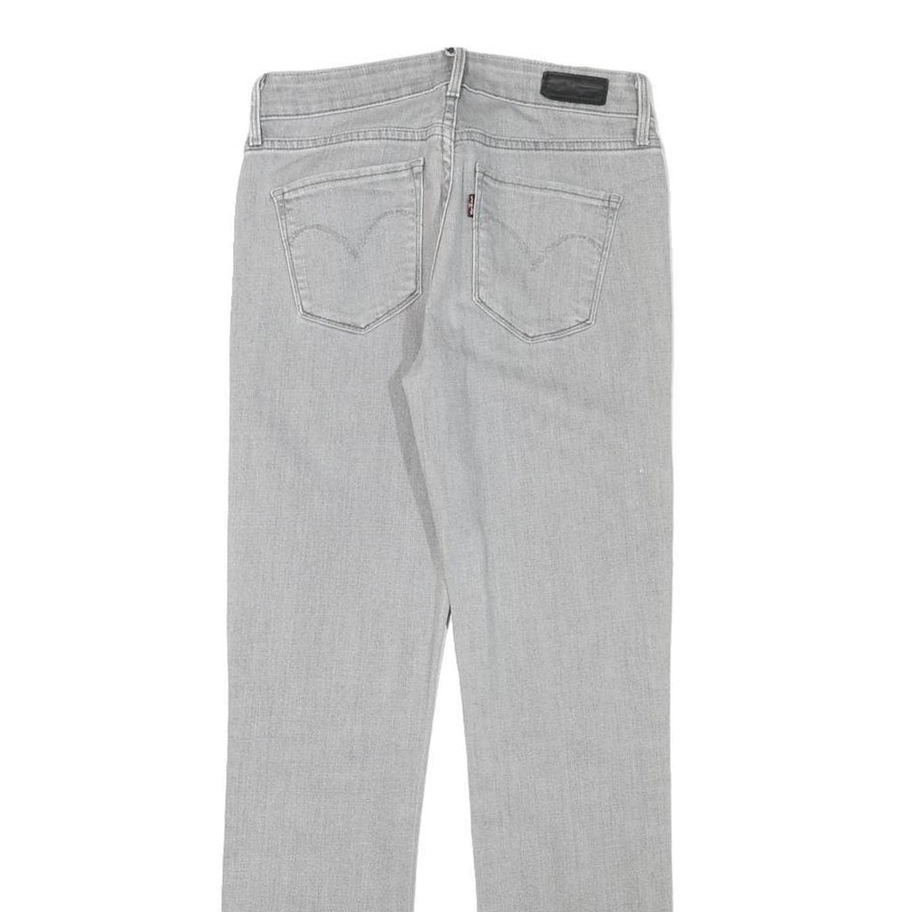 LEVI'S Womens Slim Grey Denim Slim Jeans Cotton Blend W25 L27 Stylish Zip
