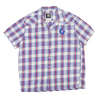 G-STAR Mens Blue & Red Check Shirt L Cotton Blend Casual Summer Button Shirt