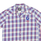 G-STAR Mens Blue & Red Check Shirt L Cotton Blend Casual Summer Button Shirt
