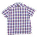 G-STAR Mens Blue & Red Check Shirt L Cotton Blend Casual Summer Button Shirt