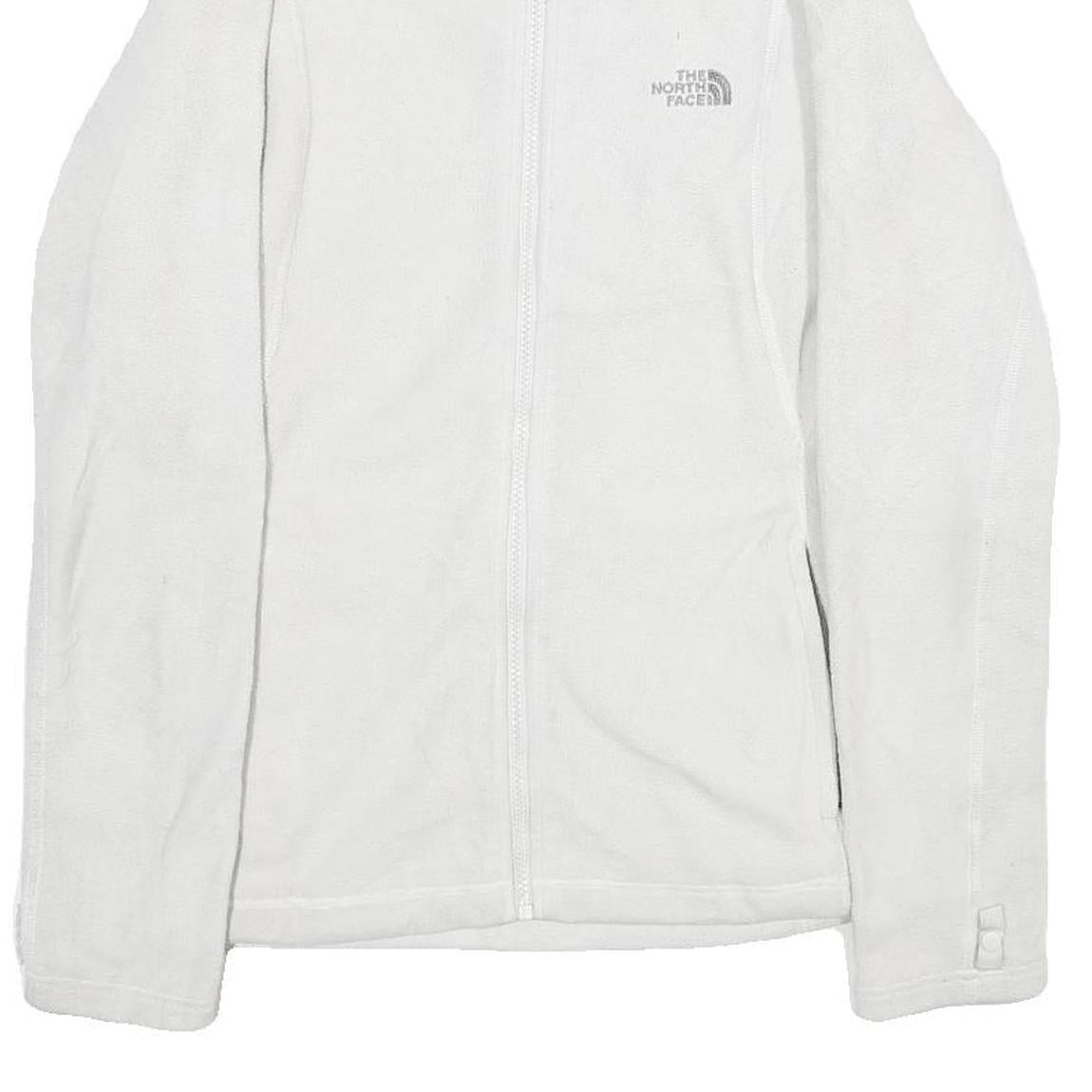 THE NORTH FACE Womens White Jacket M Polyester Zip Outdoor Activewear