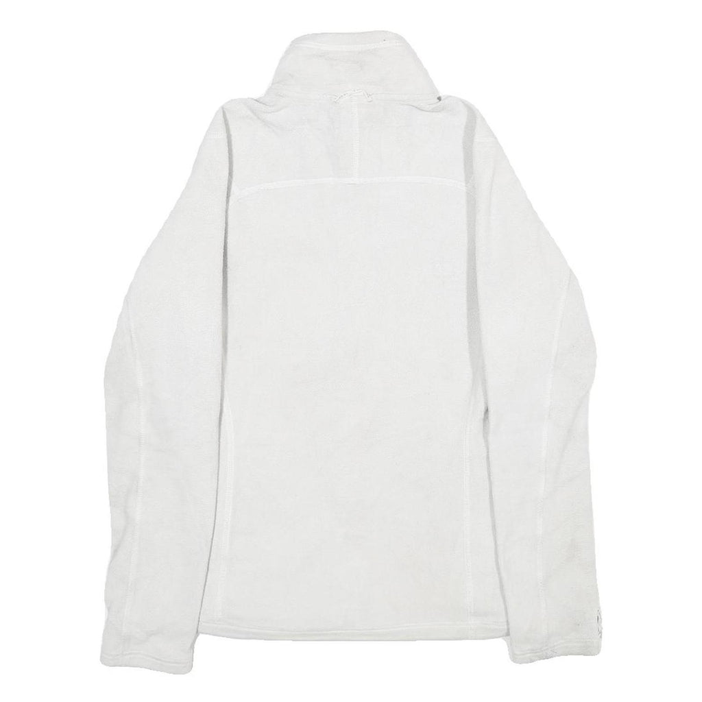 THE NORTH FACE Womens White Jacket M Polyester Zip Outdoor Activewear