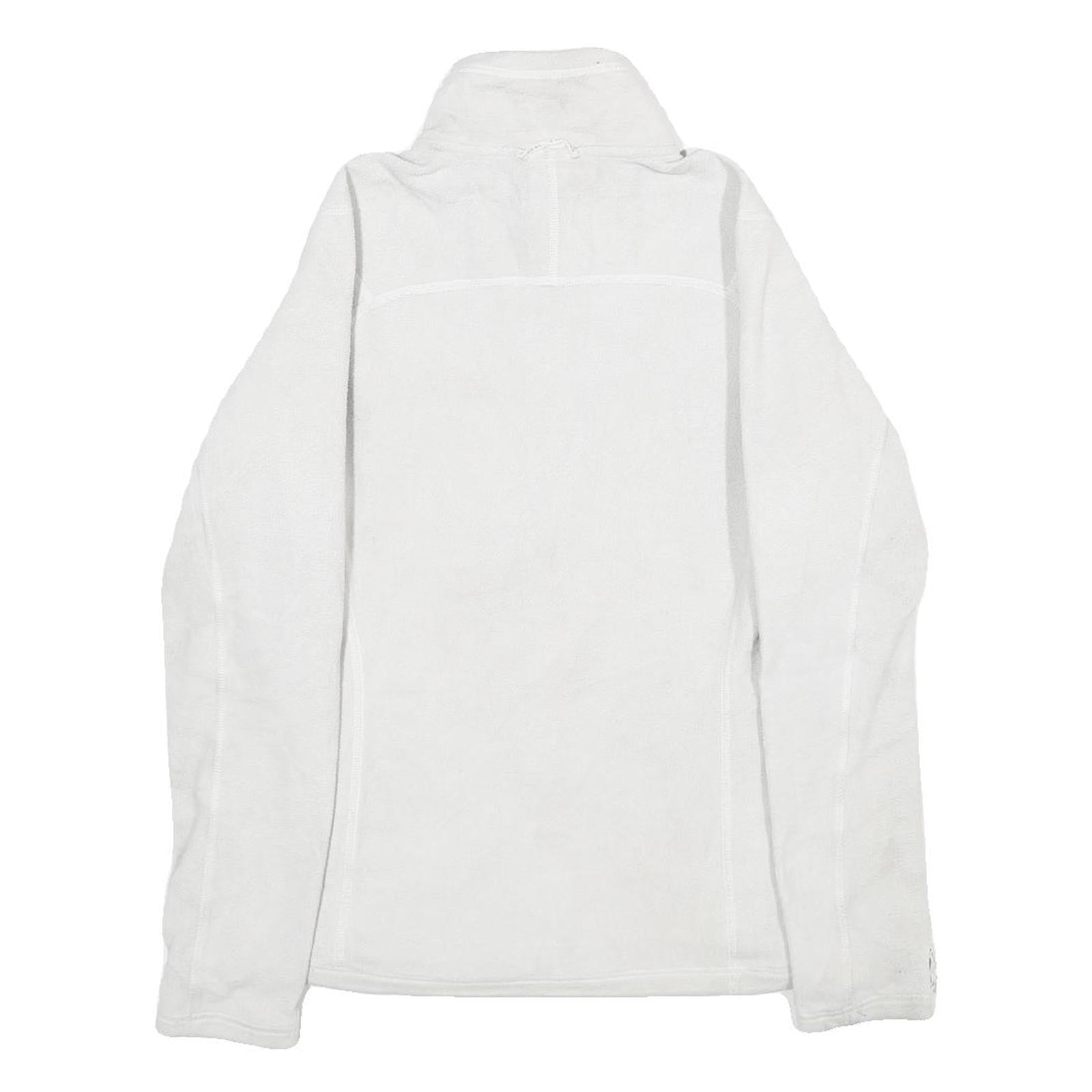 THE NORTH FACE Womens White Jacket M Polyester Zip Outdoor Activewear