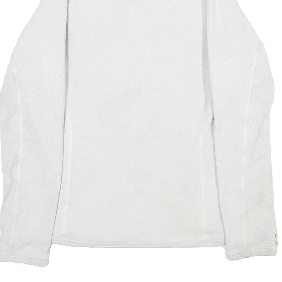 THE NORTH FACE Womens White Jacket M Polyester Zip Outdoor Activewear