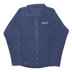 BERGHAUS Womens Blue Jacket S Polyester Plain Zip Outdoor Casual Fleece