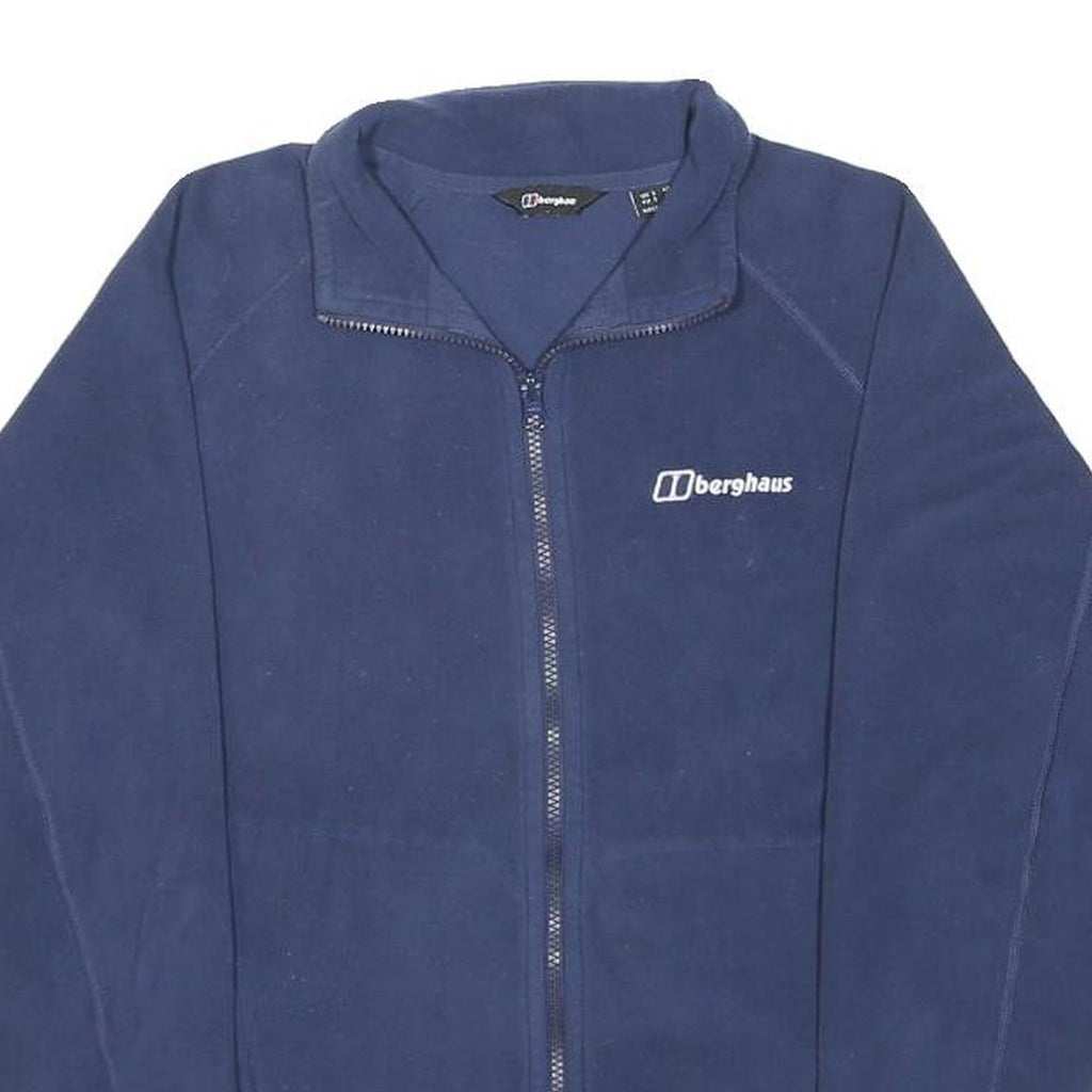 BERGHAUS Womens Blue Jacket S Polyester Plain Zip Outdoor Casual Fleece