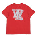 NIKE Mens Red L Graphic T-Shirt Short Sleeve Crew Neck Cotton Blend Casual