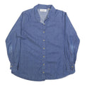 ANTHONY RICHARDS Womens Blue Denim Shirt S Long Sleeve Button Casual