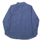 ANTHONY RICHARDS Womens Blue Denim Shirt S Long Sleeve Button Casual