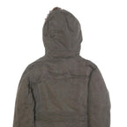 ALL SAINTS Womens Brown Cotton Blend Hooded Zip Jacket UK 10 Casual Stylish