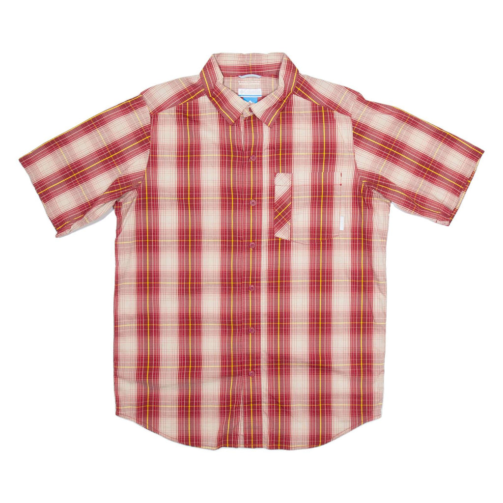COLUMBIA Mens Shirt Red Check M