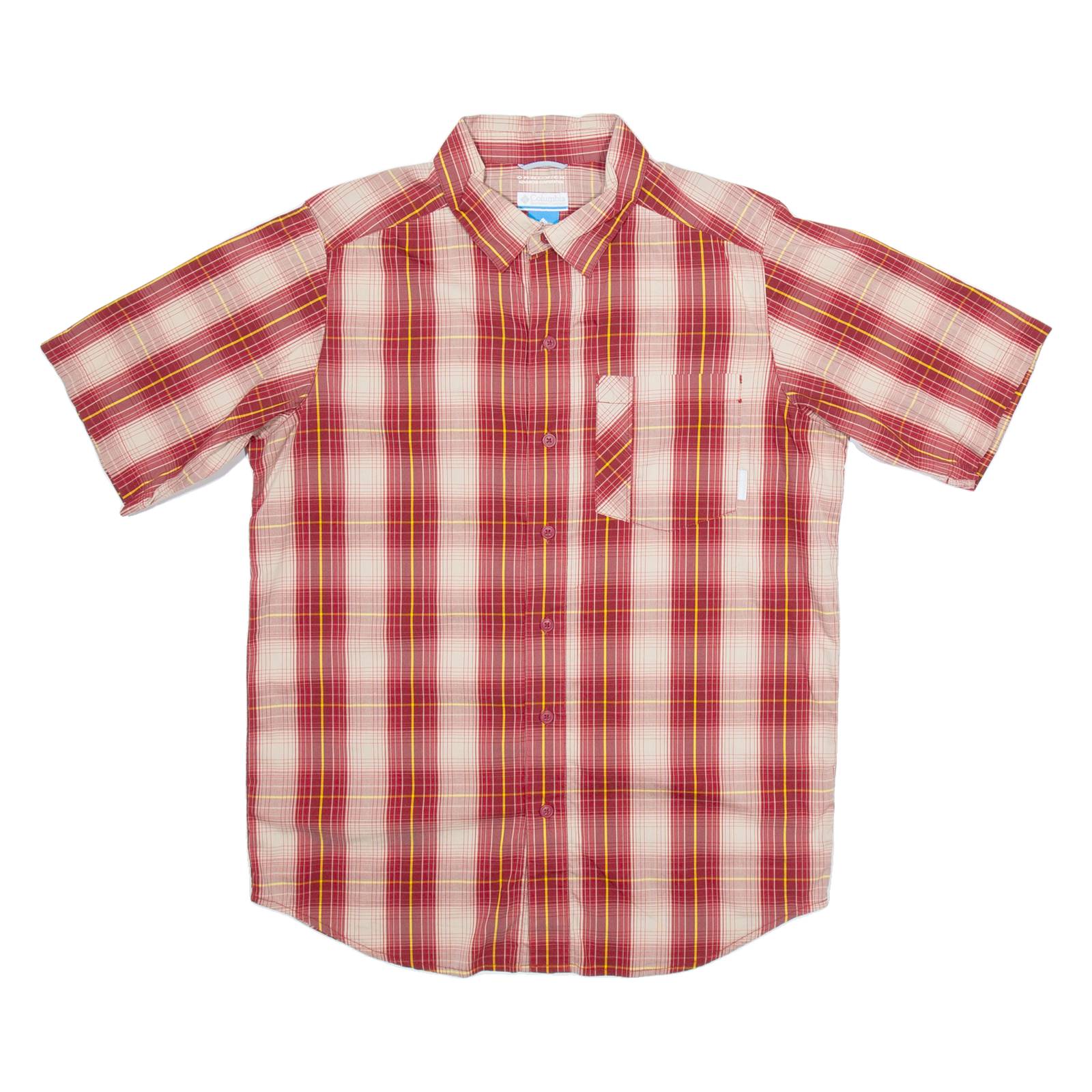 COLUMBIA Mens Shirt Red Check M