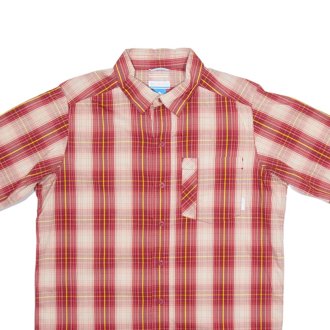 COLUMBIA Mens Shirt Red Check M
