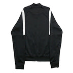 NIKE Mens Black & White Track Jacket S Polyester Plain Zip Sportswear
